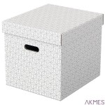 Pudełka domowe do przechowywania, w kształcie sześciana, 3 sztuki, białe Esselte 628288