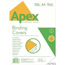 APEX okładki do bindowania A4 (niebieskie, skóropodobne) op. 100szt. 6501101 FELLOWES