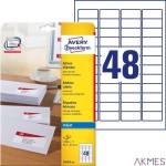 Etykiety adresowe białe, A4, 10 ark./op., 45,7 x 21,2 mm, białe, AVERY ZWECKFORM UltraGrip, 7636.10.01