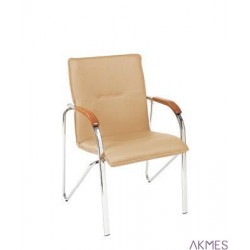 Krzesło Samba Chrome kremowy, drewno buk NowyStyl