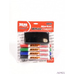 Marker suchościeralny 4 szt.+ gąbka AMATZ886/882 OPEN