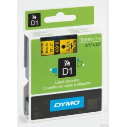 Taśma DYMO D1 - 9 mm x 7 m, czarny / żółty S0720730 do drukarek etykiet