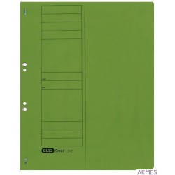 Skoroszyt kartonowy ELBA 1/2 A4, oczkowy, zielony, 100551879