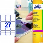 Etykiety plomby L6114-20 63,5 x 29,6 20ark zabezpieczające, białe, poliestrowe, Avery Zweckform