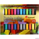 Kredki pastele suche 24 kolory TITANUM 312290