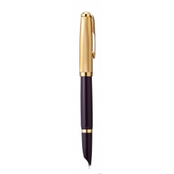 Pióro wieczne (M) - 18K PARKER 51 DELUXE PLUM GT 2123517, giftbox