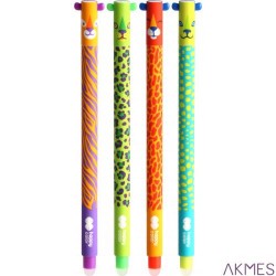 Długopis usuwalny Uszaki Wild 0.5mm niebieski HAPPY COLOR 4120 01UW-3