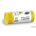 Worki do seg.odp.met.,plast.żółte z uszami LDPE 35l(20szt.)STELLA 032204