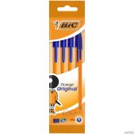 Długopis BIC Orange Original Fine niebieski, blister 4szt, 8308521