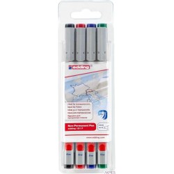 Marker zmywalny do folii 1 mm niebieski Edding 151F/4S