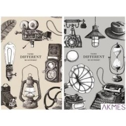 Brulion A6 bez zadruku 80K kremowy papier, "Think different" ASTRA, 101021023