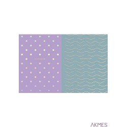 Brulion A5 linia 80k kremowy papier, "Waves&dots" ASTRA, 101020063