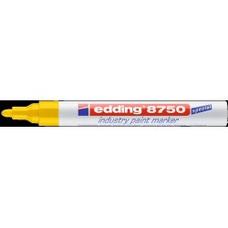 Marker lakierowy przemysłowy okrągła końcówka 2-4 mm żółty Edding 8750/005/Z