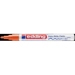 Marker lakierowy okrągła końcówka 1-2 mm pomarańczowy Edding 751/006/P