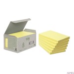 Ekologiczne karteczki samoprzylepne Post-it_ z certyfikatem PEFC Recycled, Żółte, 76x127mm, 16 bloczków po 100 karteczek