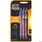 Długopis żelowy BIC Gel-ocity Quick Dry mix AST Blister 3szt, 949895