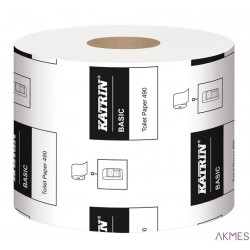 Papier toaletowy, małe rolki KATRIN BASIC Toilet 490, 125409, opakowanie: 1 rolka