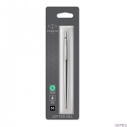 Długopis żelowy (czarny) JOTTER STAINLESS STEEL CT 2020671, blister