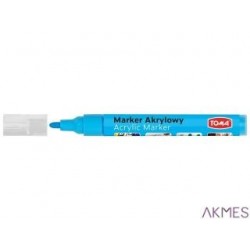 Marker akrylowy, fibrowa końcówka ścięta 2-5mm, niebieski jasny TO-402 Toma
