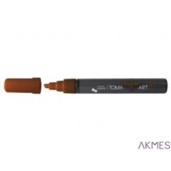 Marker akrylowy, fibrowa końcówka ścięta 2-5mm, brązowy TO-402 Toma