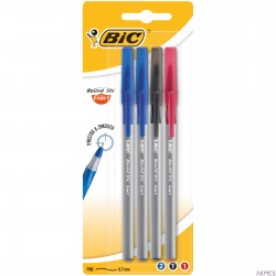 Długopis BIC Round Stic Exact mix AST Blister 4szt, 932858