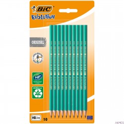 Ołówek bez gumki BIC Evolution Original650 HB Large Blister 10szt, 9264111