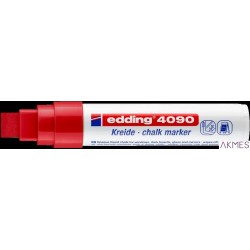 Marker do szkła EDDING 4090/02 czerwony koncówka ścieta 4-15mm