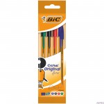 Długopis BIC Cristal Original Fine mix AST, blister 4szt, 872725