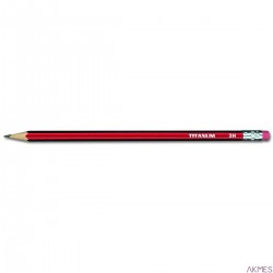 Ołówek techniczny z gumką 3H (12) TITANUM 83721