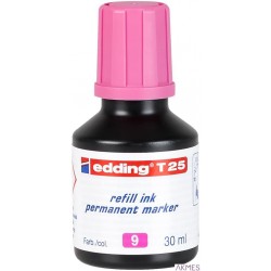 Tusz do markerów permanentnych 30 ml różowy Edding T25/009/R