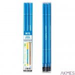 Wkłady do długopisu usuwalnego, Standard A, 0.5mm, czarny, 3 szt. w etui, Happy Color HA AKR67K35-9