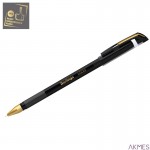 Długopis kulkowy xGold, czarny, 0,7 mm, gumowy uchwyt 243018/79840 Berlingo