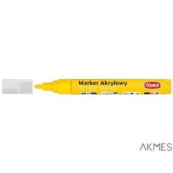 Marker akrylowy, fibrowa końcówka ścięta 2-5mm, żółty TO-402 Toma