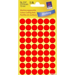 Kółka do zaznaczania czerwone neon 3147 Q12 5ark Avery Zweckform