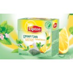 Herbata LIPTON PIRAMID GREEN LEMON MELISA (20 saszetek)