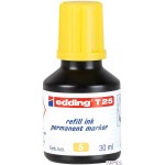 Tusz do markerów permanentnych 30 ml żółty Edding T25/005/Z