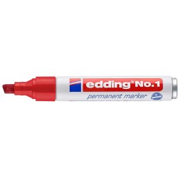 Marker permanentny ścięta końcówka 1-5 mm czerwony Edding 1/002/CZ