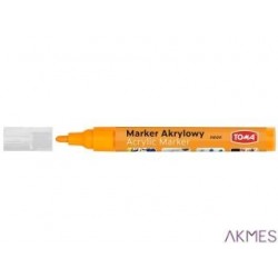 Marker akrylowy, fibrowa końcówka ścięta 2-5mm, pomarańczowy neon TO-402 Toma