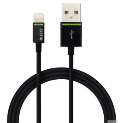 Kabel ze złączem Lightining na USB 1m czarny 62120095 LEITZ COMPLETE