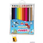 Kredki ołówkowe jumbo okrągłe 12 kolorów + temperówka - Mini Minii ASTRA, 312221009