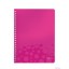 Kołonotatnik LEITZ WOW A4 80k PP kratka różowy 46380023
