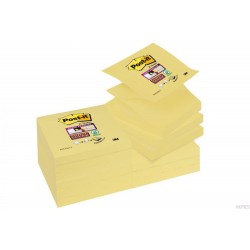 Bloczek samoprzylepny POST-IT_ Super sticky Z-Notes (R330-12SS-CY), 76x76mm, 1x90 kart., żółty