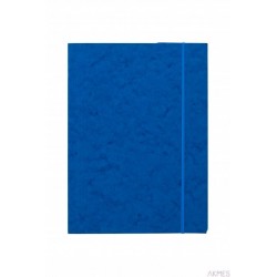 Teczka z gumką prostą DOTTS A4 preszpan niebieska 390g