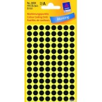 Kółka do zaznaczania 3009 Q8 mm 4 ark. czarne Trwałe, Avery Zweckform