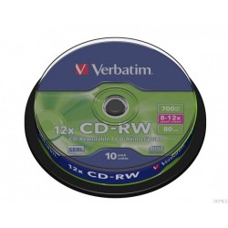 Płyta CD-RW VERBATIM CAKE(10) 700MB x12 43480
