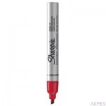 Marker pernam.SHARPIE ścięty czerwony obudowa metalowa S0945790