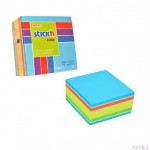 Bloczek STICK"N 76x76mm 400k mix niebieski/zielony 21538