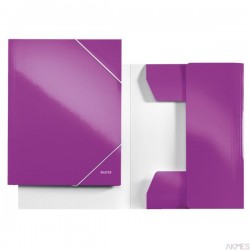 Teczka kartonowa z gumką WOW fioletowa 39820062 LEITZ