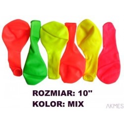 Balony 10"" NEONOWE, mix kolorów, 100 szt. FIORELLO 170-1604