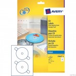 Etykiety na płyty CD C9660-25 Q117 25 ark. błyszczące, Avery Zweckform